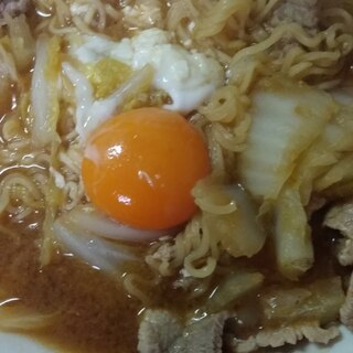 白菜とろとろ♪鍋のようなインスタントラーメン